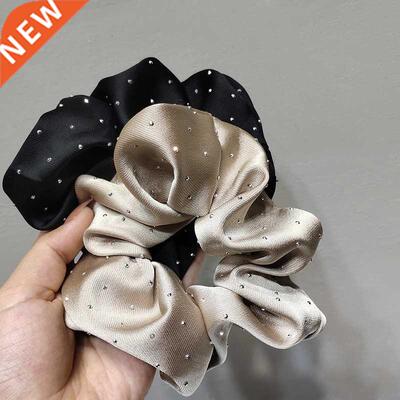 2022 Elegant Large Intestine Hair Ring Girls Retro Pearl Tie