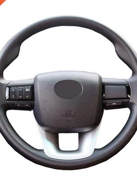 Anti-Slip Black Artificial Leather Hand-stitched  Car Ste