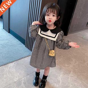 Plaid Dress Pattern Party Toddler Casual Girls