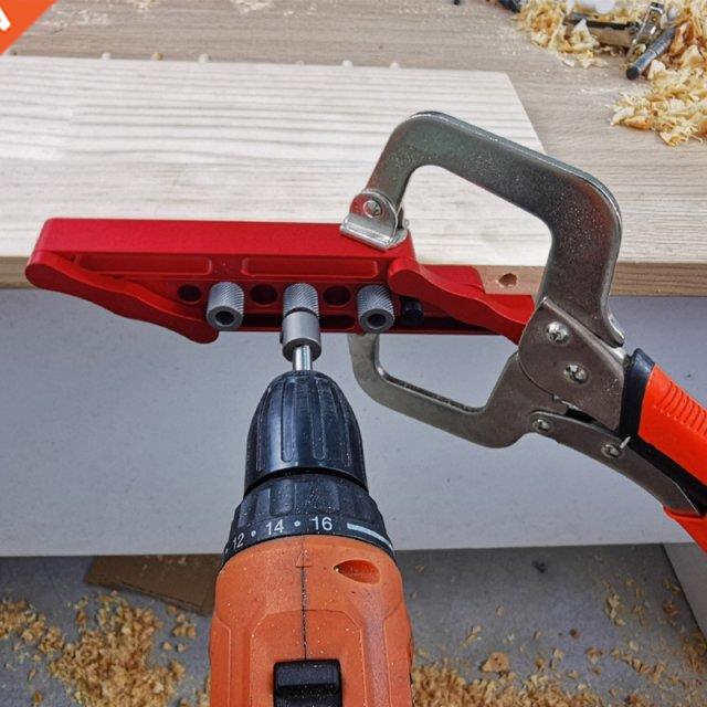 Woodworking Punching Locator Aluminum Alloy Gift for DIY Wor