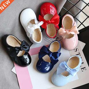 Baby Girls Shoes Patent Leather Princes Shoes Big Bow Mary J
