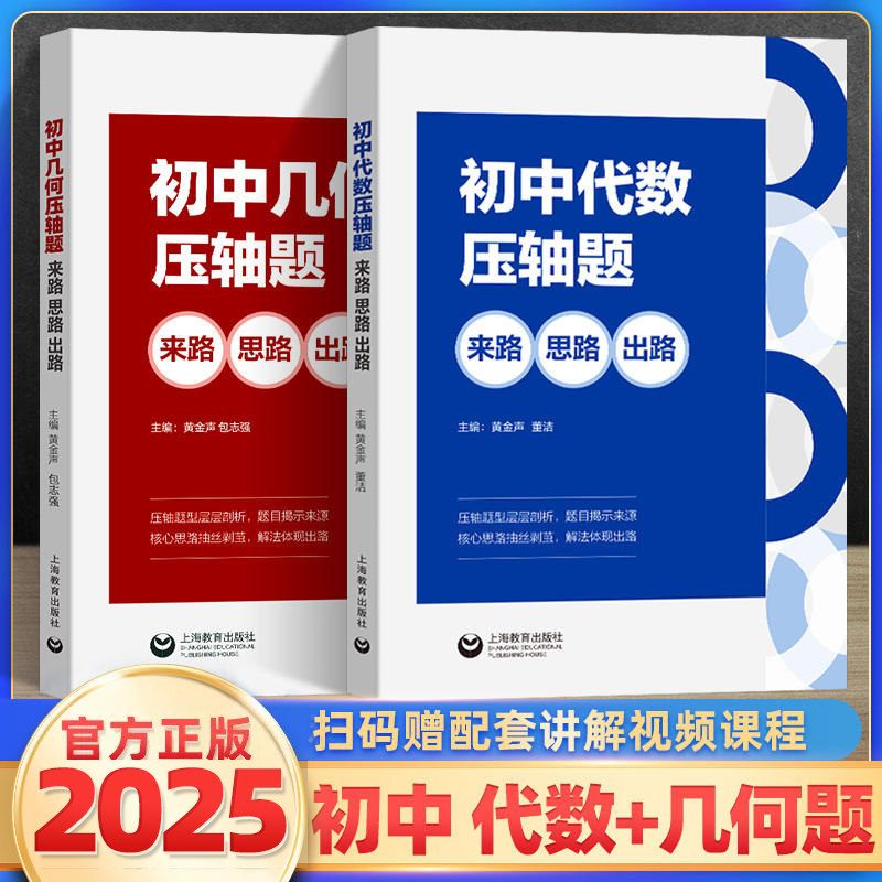 初中代数几何压轴题来路思路出路七八九数学同步专项训练必刷题解题技巧中考数学压轴题初一二三年级数学专项练习上海教育出版芷阅