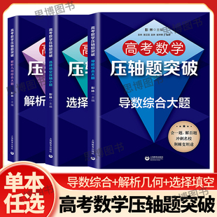 高考数学压轴题突破导数解析几何综合大题选择填空压轴小题彭林高一高二高三年级高考数学必刷题强化训练名校拔尖冲刺培优辅书芷阅