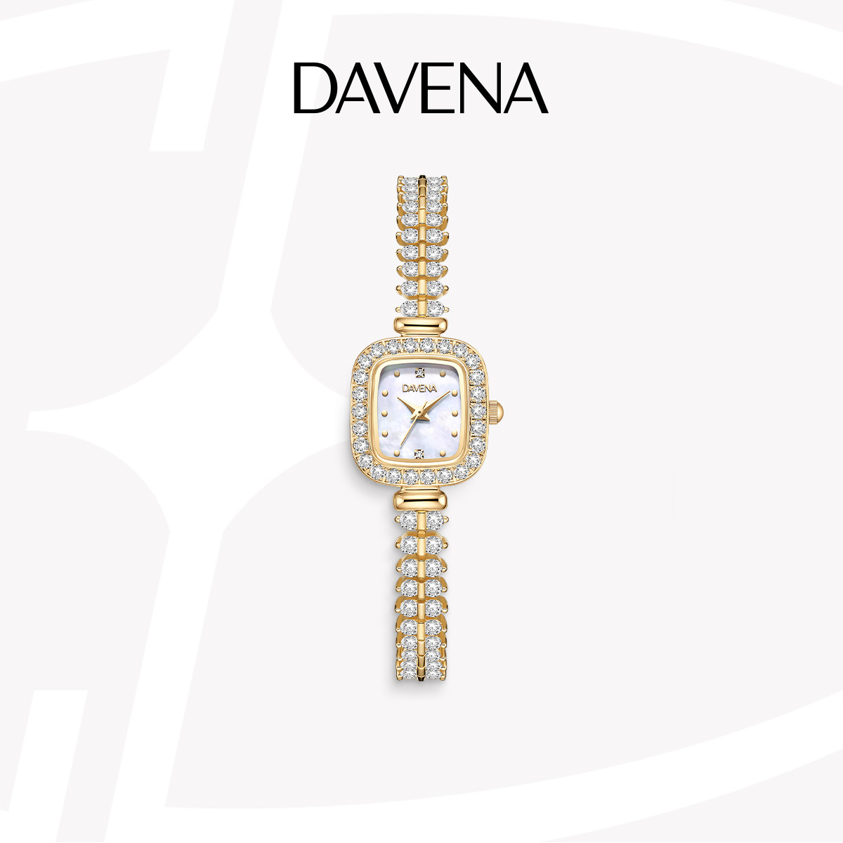 【官方正品】DAVENA蒂玮娜小金穗手表女轻奢复古轻奢腕表送女友