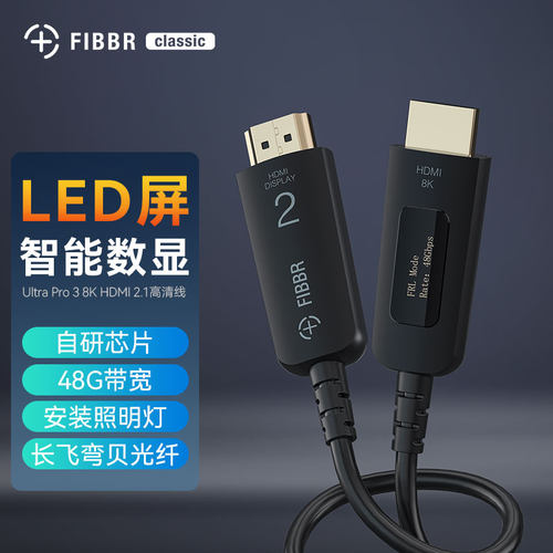 FIBBR光纤hdmi2.1智能数显高清线