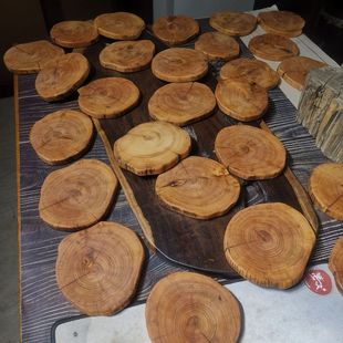 千年太行崖柏黑油骨料特香实木杯垫壶垫花架摆件奇石木质文玩底座