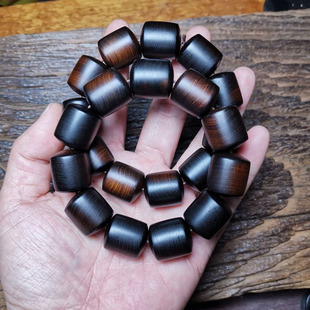 太行崖柏雷击木圆珠桶珠原木手串枣珠108颗手链项链男女饰品念珠