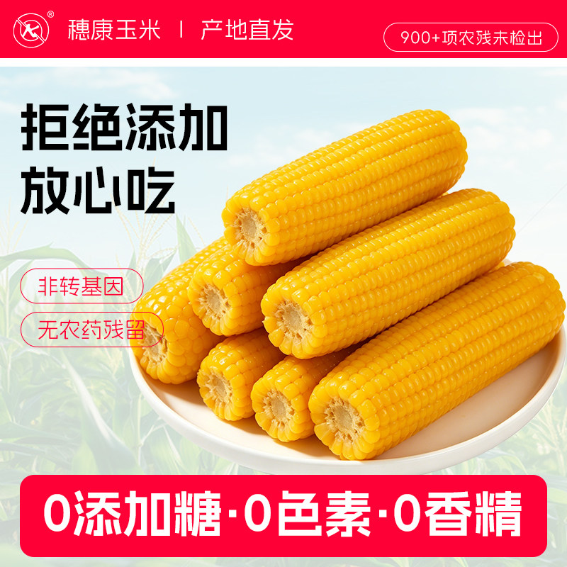 穗康黄糯玉米新鲜糯玉米棒甜糯香10支粗粮整箱