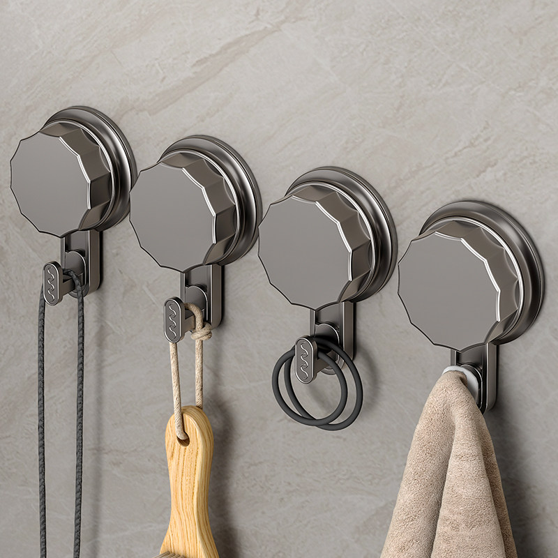 旋转吸盘挂钩真空免打孔强力承重粘钩厨房门后浴室卫生间墙壁无痕