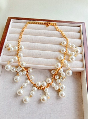 小众设计夸张甜美珍珠项链