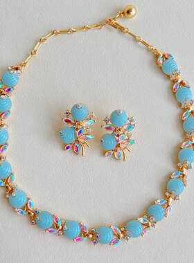 中古款式果冻水波纹锁骨项链