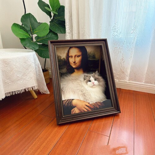 4d立体油画猫抓板画框猫窝