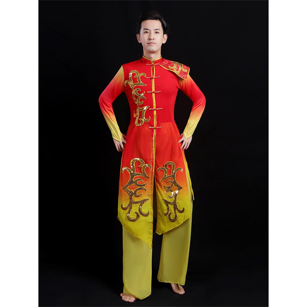 打鼓服演出服女喜庆中国风秧歌腰鼓新款红色舞蹈威风锣鼓打鼓服装