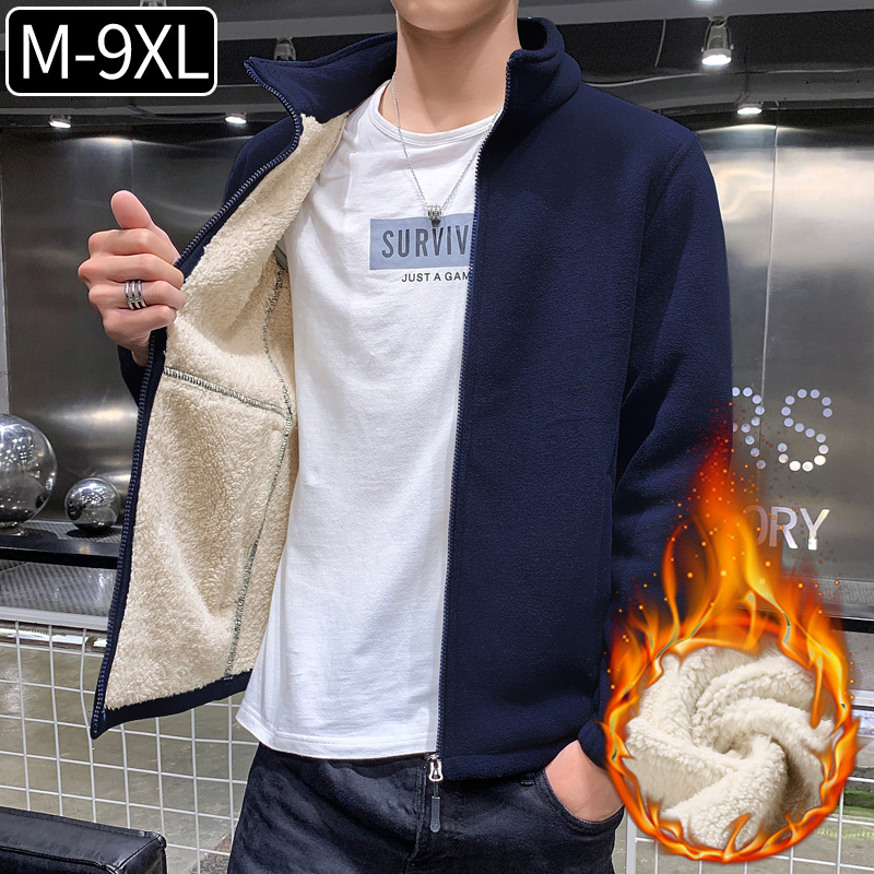 羊羔绒抓绒衣男士加厚外