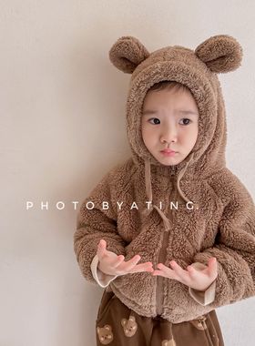 2025童装秋冬儿童冬装韩版羊羔绒棉衣女童加绒冬款外套棉服21803