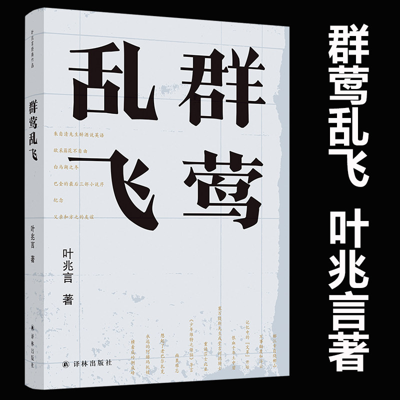 群莺乱飞 叶兆言经典作品世家出身 民间角度叶兆言说陈旧人物 讲文人