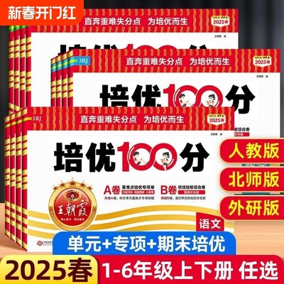 2025王朝霞试卷培优100分小学单元AB卷直奔重难失分点一二三四五六年级下册人教版语文北师大苏教冀教数学英语单元期末拔高卷上