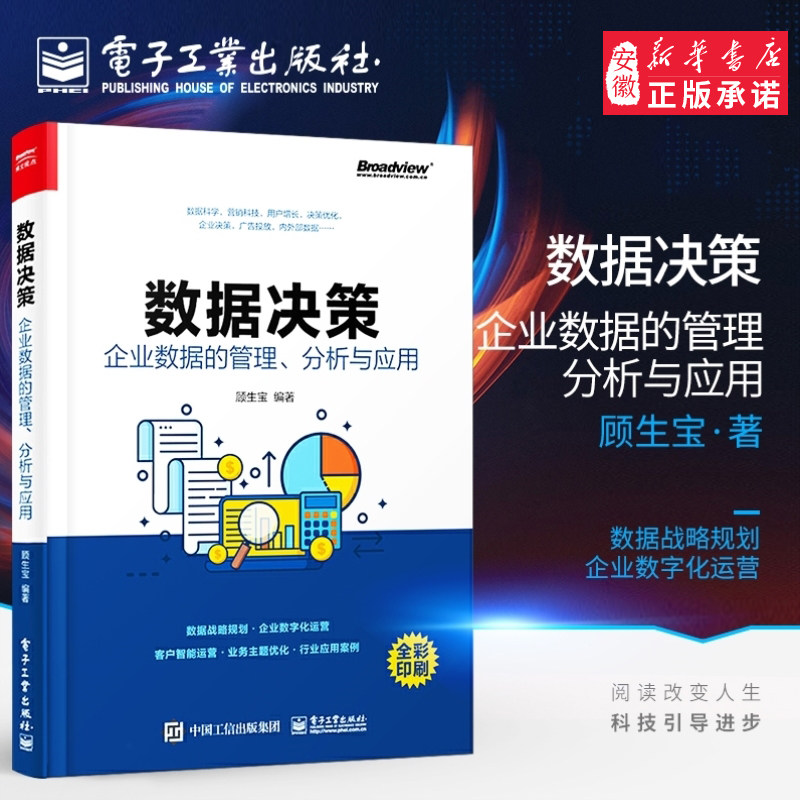 数据决策 企业数据的管理 分析与应用 顾生宝 企业数据安全管理 企业级数据中心设施风险评估规划建设管理 数据管理实务