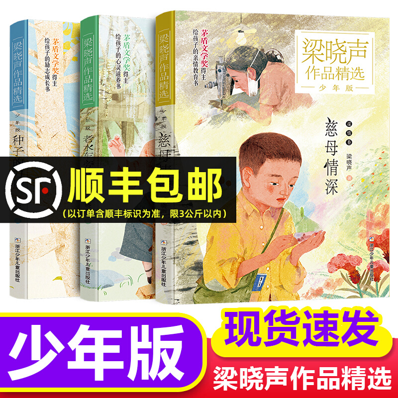 梁晓声作品集精选少年版全3册慈母情深老水车旁的风景种子的力量儿童文学作品茅盾文学家给孩子亲情教育书儿童阅读
