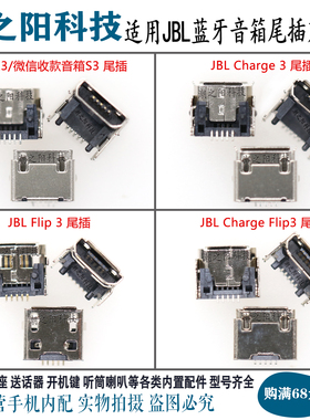适用于JBL Flip5 2 4 Charge3 E3 Pulse蓝牙音箱尾插音响充电接口
