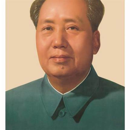 毛主席画像72年标准版毛泽东老年正版墙画贴纸挂画客厅无框海报画