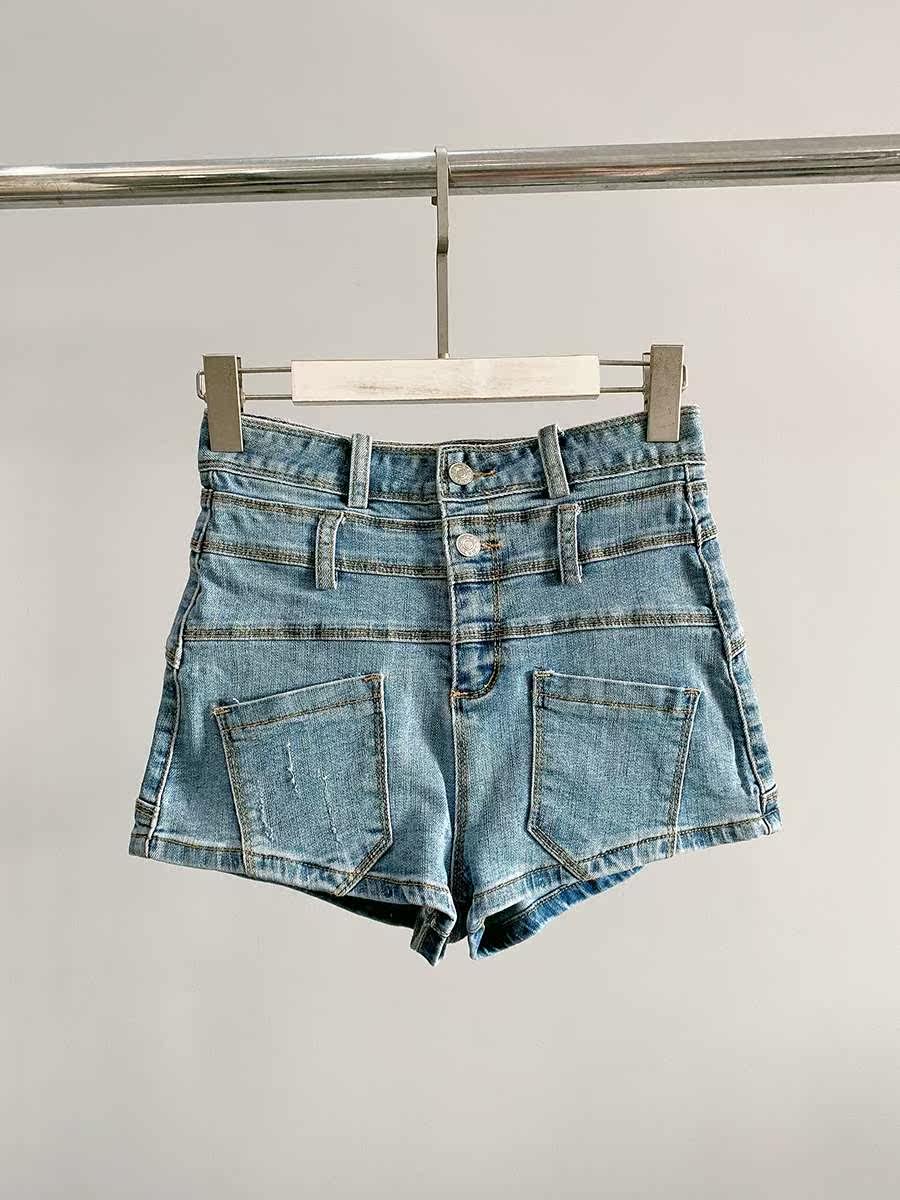 高腰牛仔短裤女韩版修身弹力阔腿裤2020春夏装新款ins潮休闲热裤在类目 模玩/动漫/周边/cos/桌游, Cosplay服饰/道具/服务, Cosplay女装中 - 来自Buy2taobao.com提供专业的淘宝代购服务