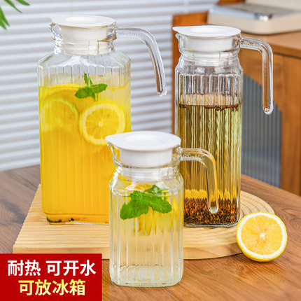 冰箱冷水壶玻璃耐高温大容量家用储水加厚水壶夏冷泡茶凉杯凉水壶