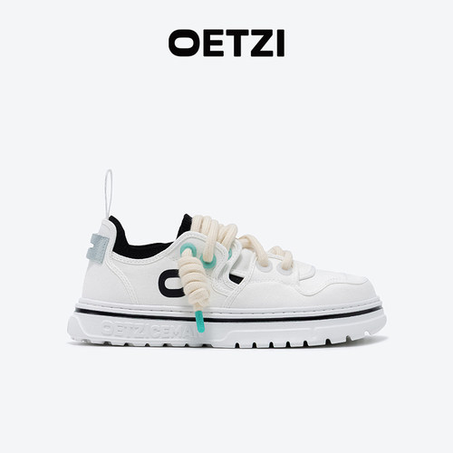 OETZI冰人奥兹厚底增高帆布女鞋