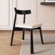 中古风餐椅家用实木椅子北欧2025新款 轻奢高级感靠背椅 书桌椅意式