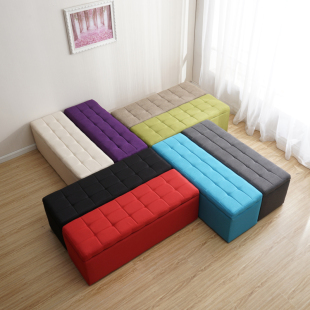 收纳凳子储物凳可坐布艺沙发凳长条凳软包换鞋 店 凳试衣间凳子服装