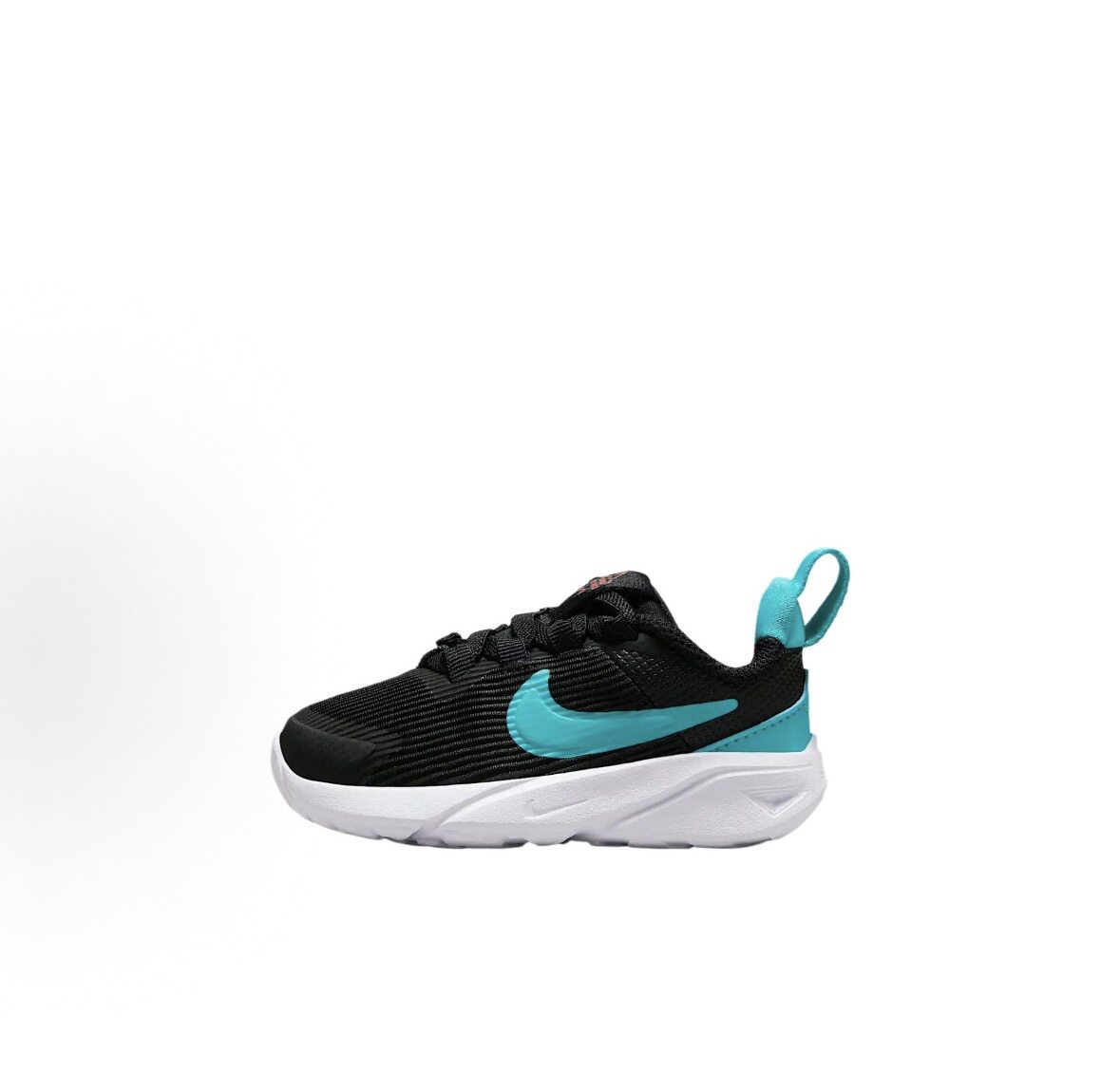 Nike 儿童跑步鞋 平跟 圆头 低帮 黑色 织物 系带 DX7616-009
