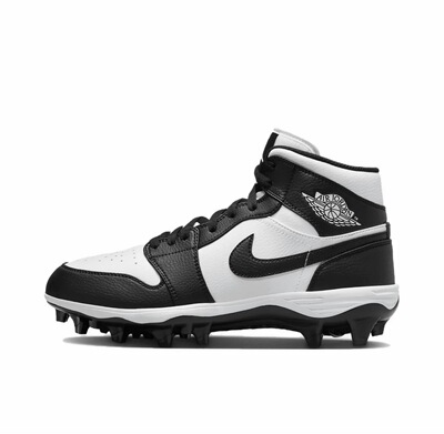 Nike中帮美式橄榄球鞋棒球鞋 成人 AJ1 Mid 腰旗训练FJ6805-100