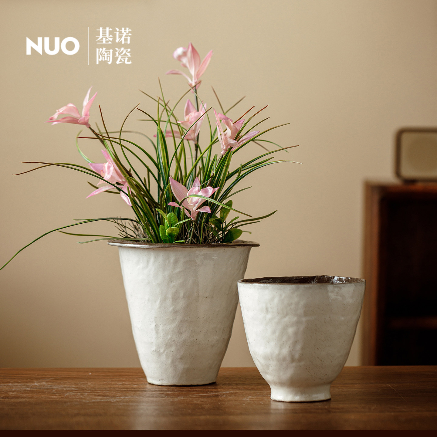 景德镇陶瓷花盆白色多肉种植盆栽办公室陶土发财树兰花绿植盆造景