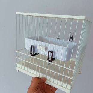 【鸟厨】绣眼新款超大洗澡盒聚兴塑钢笼专用鸟用洗澡盒非陶瓷