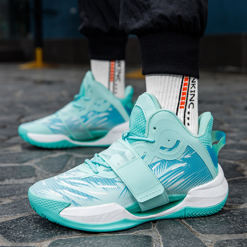 李l宁水花4代篮球鞋男学生儿童秋冬加绒5专业实战球鞋摩擦有声音