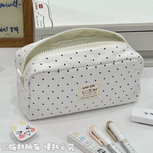 原创墨点猫咪墩墩包笔袋初高中女生ins风高颜值大容量文具收纳袋