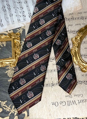 【国王】以神之名｜JKDK原创设计提花红黑百搭衬衫领结领带