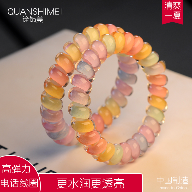 高品质电话线发圈加粗更透亮头绳