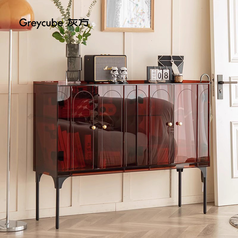 灰方亚克力餐边柜意式简约置物柜靠墙一体茶水柜酒柜家收纳储物柜,住宅家具,餐边柜,淘宝优惠券,粉丝福利购,淘宝优惠卷