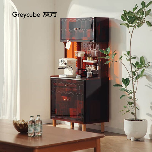 greycube灰方法式奶油风茶水柜