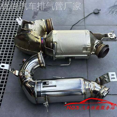 RES排气管适配奔驰AMG E53 W213 C238 3.0T改装直通三元头段阀门