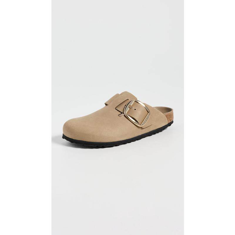 代购Birkenstock女士勃肯鞋透气软底轻便防滑牛皮鞋面金色扣环