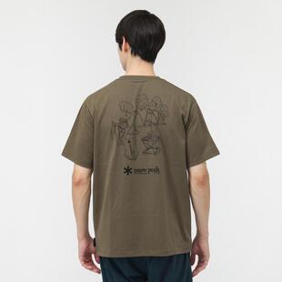 代购SnowPeak男士户外T恤透气舒适吸湿短袖T恤圆领短袖休闲T恤