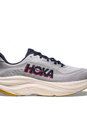 代购Hoka OneOne男士跑步鞋缓震支撑轻量慢跑鞋灰色织物鞋面