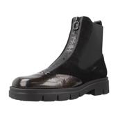 代购 HISPANITAS女士切尔西靴透气轻便防滑耐磨黑色拉链设计