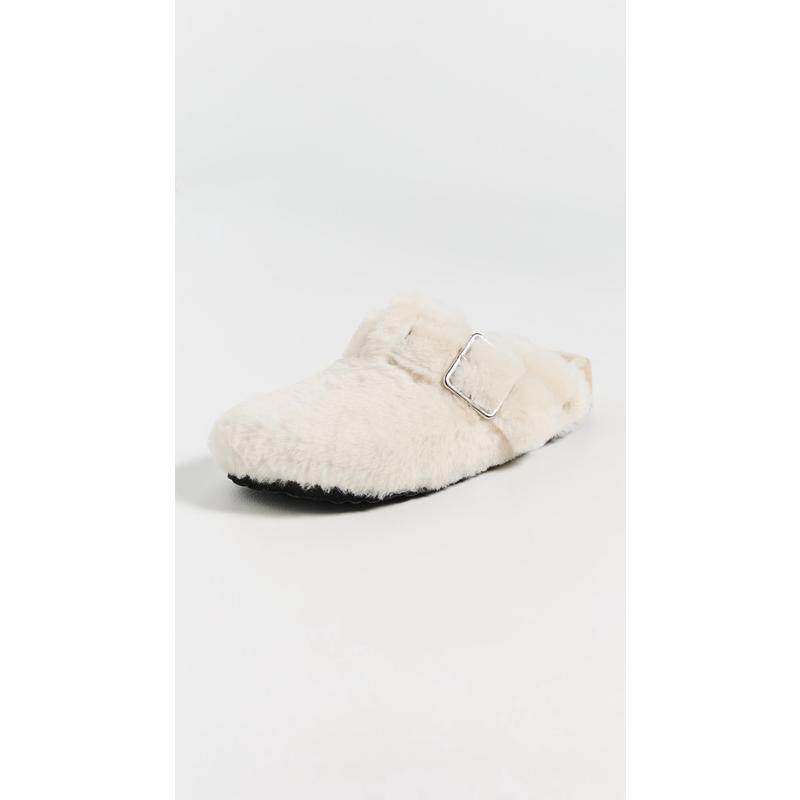 代购Birkenstock女士拖鞋舒适足弓支撑透气软底保暖羊剪绒圆头