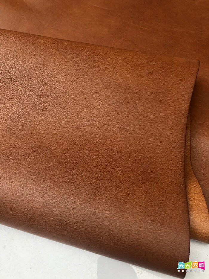 意大利进口北极熊polaris焦糖色蜜棕色平纹全粒面头层皮料手工diy