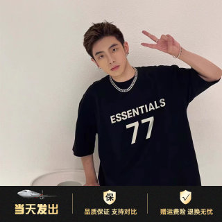 敬仰上帝 复线ESSENTIALS短袖男女情侣高街宽松纯棉半袖FOGT恤潮