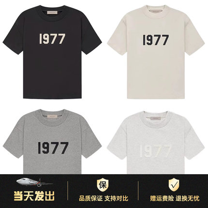 敬仰上帝 复线ESSENTIALS 1977短袖夏季男女情侣宽松纯棉FOGT恤潮