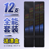 高灵敏野钓浮漂纳米加粗醒目鲫鱼漂盒装 全套成品鱼标 大物鱼漂套装